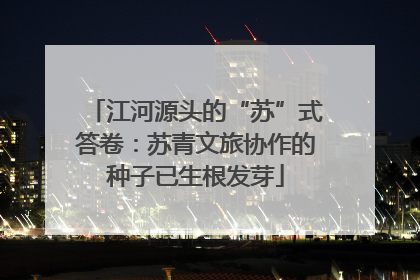 江河源头的“苏”式答卷：苏青文旅协作的种子已生根发芽