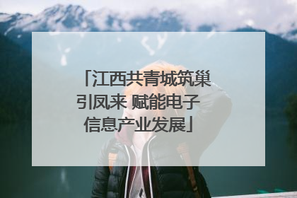 江西共青城筑巢引凤来 赋能电子信息产业发展