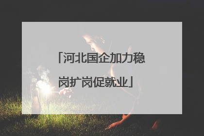 河北国企加力稳岗扩岗促就业