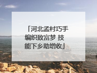 河北孟村巧手编织致富梦 技能下乡助增收