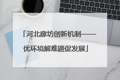 河北廊坊创新机制——优环境解难题促发展