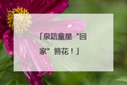 泉籍童星“回家”簪花！