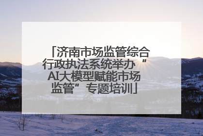 济南市场监管综合行政执法系统举办“AI大模型赋能市场监管”专题培训