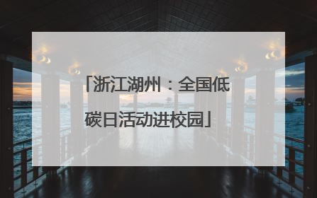 浙江湖州：全国低碳日活动进校园