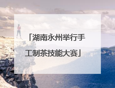 湖南永州举行手工制茶技能大赛