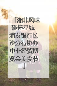 湘非风味碰撞星城 浦发银行长沙分行协办中非经贸博览会美食节
