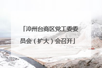 漳州台商区党工委委员会（扩大）会召开