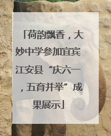 荷韵飘香，大妙中学参加宜宾江安县“庆六一，五育并举”成果展示