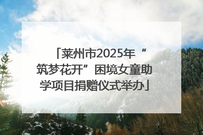 莱州市2025年“筑梦花开”困境女童助学项目捐赠仪式举办