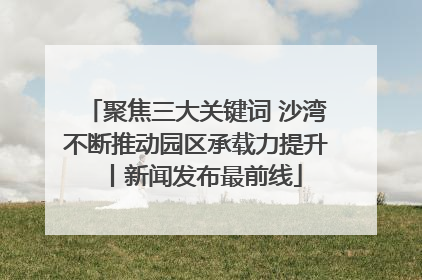 聚焦三大关键词 沙湾不断推动园区承载力提升丨新闻发布最前线