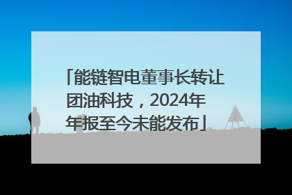 能链智电董事长转让团油科技，2024年年报至今未能发布