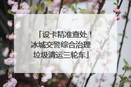 设卡精准查处！冰城交警综合治理垃圾清运三轮车
