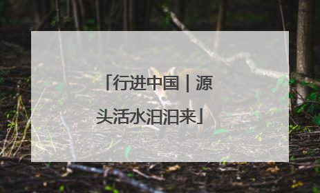 行进中国｜源头活水汩汩来