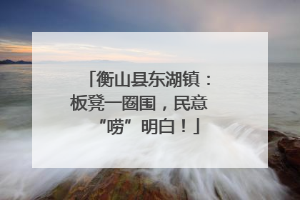 衡山县东湖镇：板凳一圈围，民意“唠”明白！