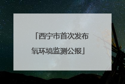 西宁市首次发布氧环境监测公报