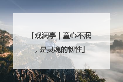 观澜亭｜童心不泯，是灵魂的韧性