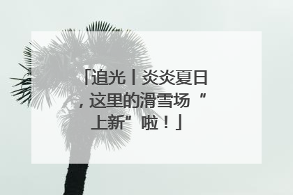 追光丨炎炎夏日，这里的滑雪场“上新”啦！