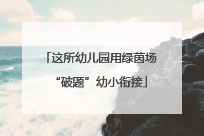 这所幼儿园用绿茵场“破题”幼小衔接