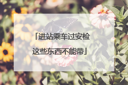 进站乘车过安检 这些东西不能带