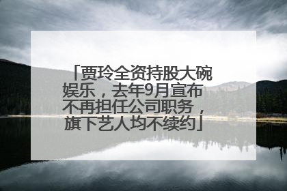 贾玲全资持股大碗娱乐，去年9月宣布不再担任公司职务，旗下艺人均不续约