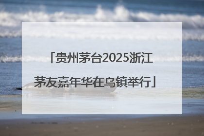 贵州茅台2025浙江茅友嘉年华在乌镇举行