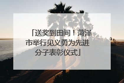 送奖到田间！菏泽市举行见义勇为先进分子表彰仪式