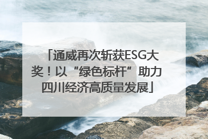 通威再次斩获ESG大奖！以“绿色标杆”助力四川经济高质量发展