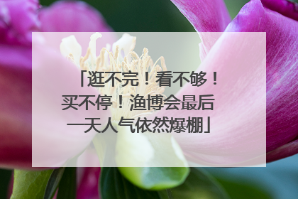 逛不完！看不够！买不停！渔博会最后一天人气依然爆棚