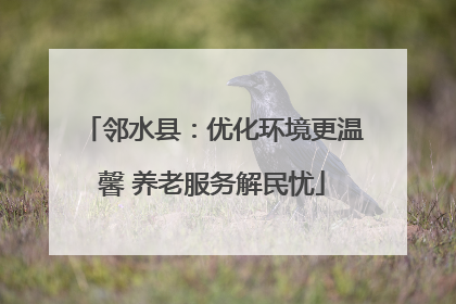 邻水县：优化环境更温馨 养老服务解民忧