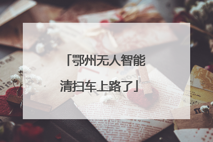 鄂州无人智能清扫车上路了