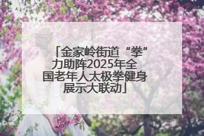 金家岭街道“拳”力助阵2025年全国老年人太极拳健身展示大联动