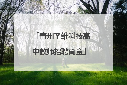 青州圣维科技高中教师招聘简章