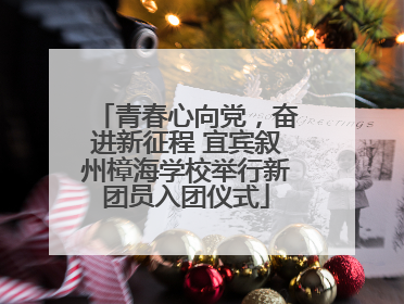 青春心向党，奋进新征程 宜宾叙州樟海学校举行新团员入团仪式