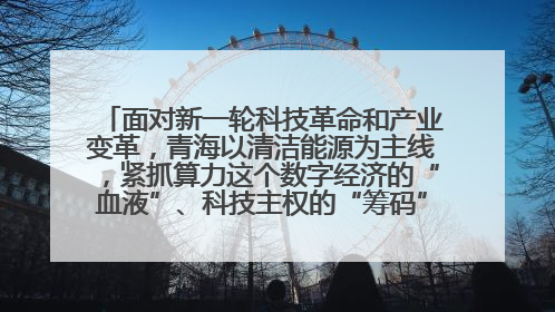 面对新一轮科技革命和产业变革，青海以清洁能源为主线，紧抓算力这个数字经济的“血液”、科技主权的“筹码”、产业升级的“杠杆”、绿色转型的“支点”，勇于撬动国家“双碳”战略、“东数西算”工程重大发展新机遇