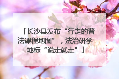 长沙县发布“行走的普法课程地图”，法治研学地标“说走就走”