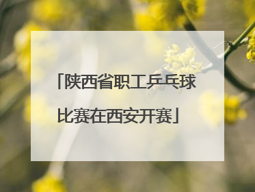 陕西省职工乒乓球比赛在西安开赛
