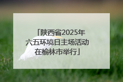 陕西省2025年六五环境日主场活动在榆林市举行