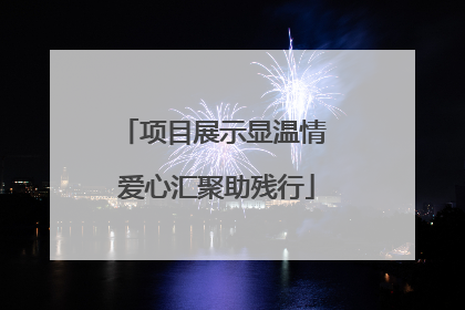 项目展示显温情 爱心汇聚助残行