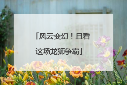 风云变幻！且看这场龙狮争霸