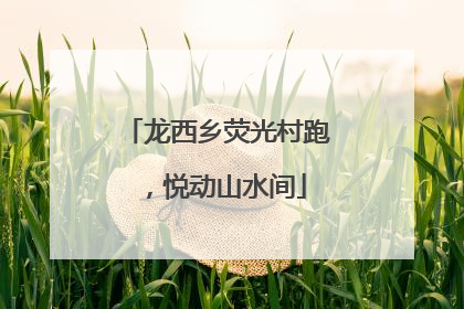 龙西乡荧光村跑，悦动山水间