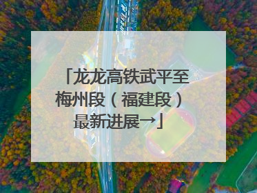 龙龙高铁武平至梅州段（福建段）最新进展→