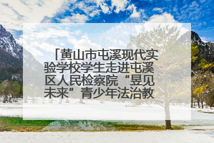 黄山市屯溪现代实验学校学生走进屯溪区人民检察院“昱见未来”青少年法治教育宣传基地