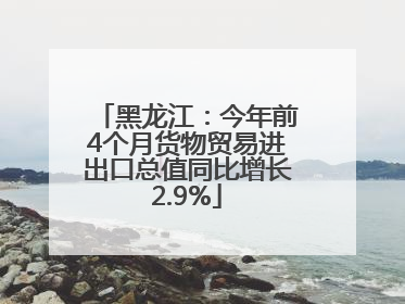 黑龙江：今年前4个月货物贸易进出口总值同比增长2.9%