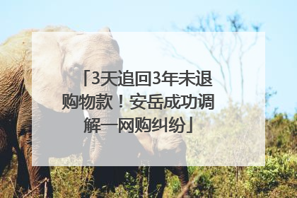 3天追回3年未退购物款！安岳成功调解一网购纠纷