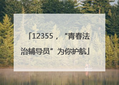 12355，“青春法治辅导员”为你护航