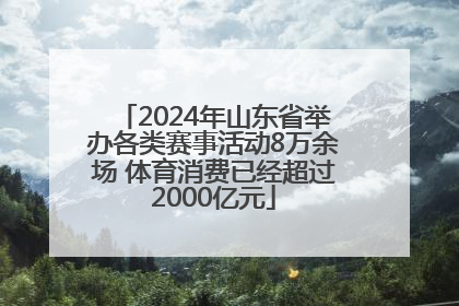 2024年山东省举办各类赛事活动8万余场 体育消费已经超过2000亿元
