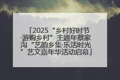 2025“乡村好时节·游购乡村”主题年蔡家沟“艺韵乡集·乐活时光”艺文嘉年华活动启幕