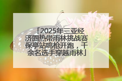 2025年三亚经济圈热带雨林挑战赛保亭站鸣枪开跑，千余名选手穿越雨林