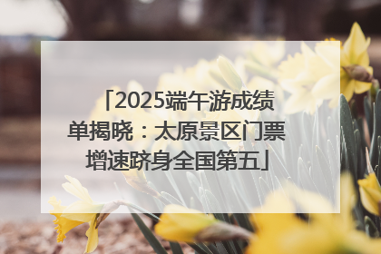 2025端午游成绩单揭晓：太原景区门票增速跻身全国第五
