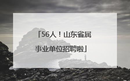 56人！山东省属事业单位招聘啦